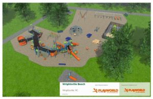 A rendering of the new Wrightsville Beach Park Playground currently under construction.