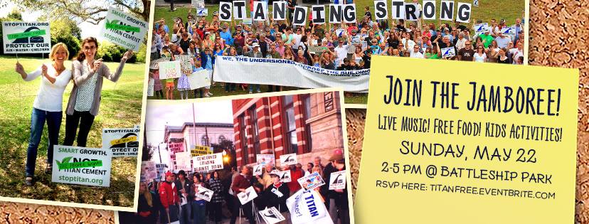 Titan-Free Jamboree is Sunday at Battleship Park. Courtesy of Stop Titan.