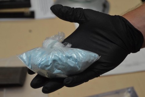 A bag of MDMA was seized from a vehicle stop during a traffic stop in Shallotte. Photo courtesy of the Brunswick County Sheriff's Office.