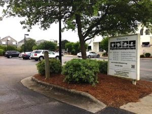 The parking lot at Wrightsville Beach Baptist Church. Photo by Hannah Leyva.