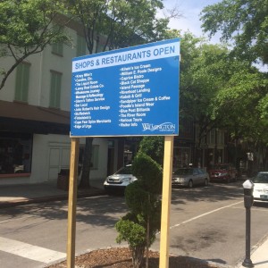 The City of Wilmington has posted signage listing all the businesses along Market and Water, but retailers are hoping some additional marketing strategies will pull in pedestrians.