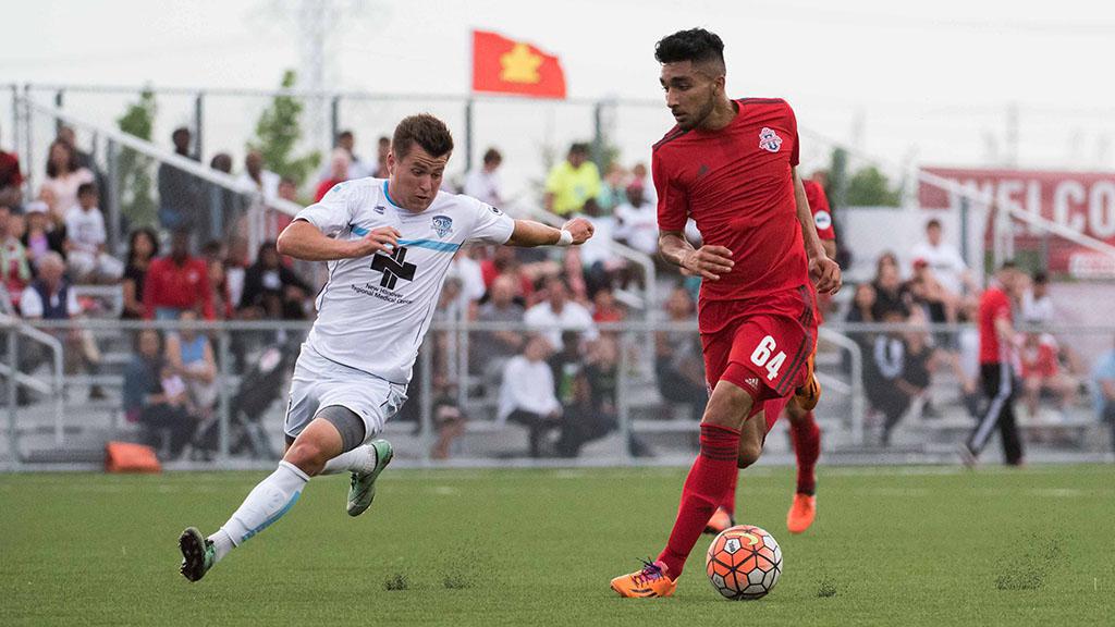 Wilmington Hammerheads FC tallied to a 3-1 result in Toronto on Sunday. Photo courtesy- Martin Bazyl.