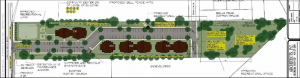 Site plan of Aaronfield Cove, located in the 4700 block of Carolina Beach Road.
