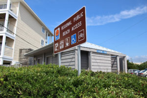 UNCW researchers are conducting a survey of visitors to the state's regional public beach accesses, like this one in Wrightsville Beach. Photo by Hannah Leyva.