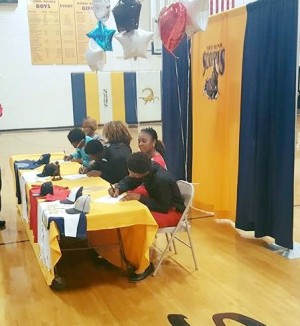 North Brunswick had three athletes recently make college commitments. Photo courtesy- Larry Brock. 