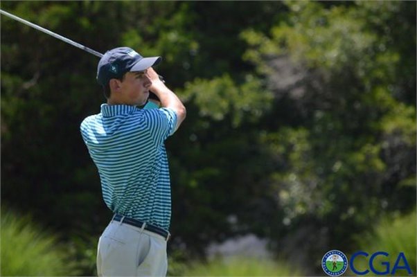Thomas Eldridge had the 36-hole lead at this year's NC Amateur Championship. Photo courtesy- Carolinas Golf Association. 
