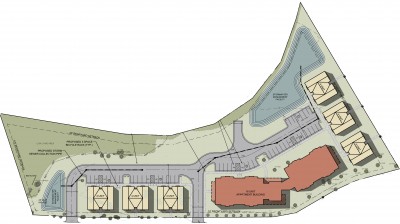 A rendering of the site behind Legion Stadium that will become Lakeside Reserve, a 40-unit affordable housing complex. The Good Shepherd Center is a little over $1 million from fully funding the $5 million project. Courtesy images.