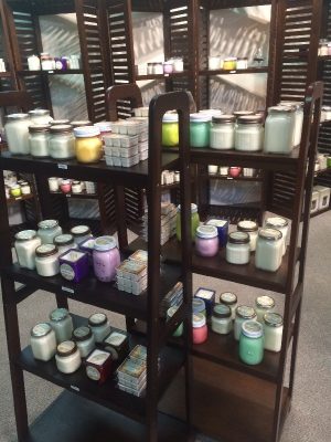 Sharon now makes more than 70 varieties of chemical-free soy candles made with locally sourced ingredients.