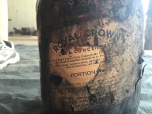 A Royal Crown cola syrup jug found in June by the Public Archaeology Corps during a dig at an old home on Princess St. Courtesy photo.
