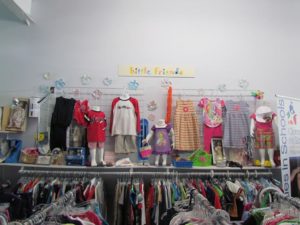 Clothes on display at one of 4 thrift shops run by CIS Brunswick. Courtesy photo.