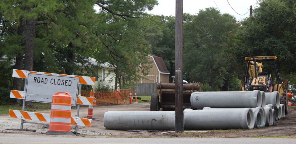 Road construction in Carolina Beach. Photo by Hannah Leyva.
