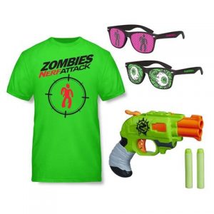 Some of the items that come with Zombie Nerf Attack registration. Courtesy photo.