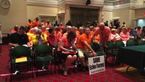 Some supporters of Save Echo Farms at the Sept. 6, 2016 Wilmington City Council meeting.