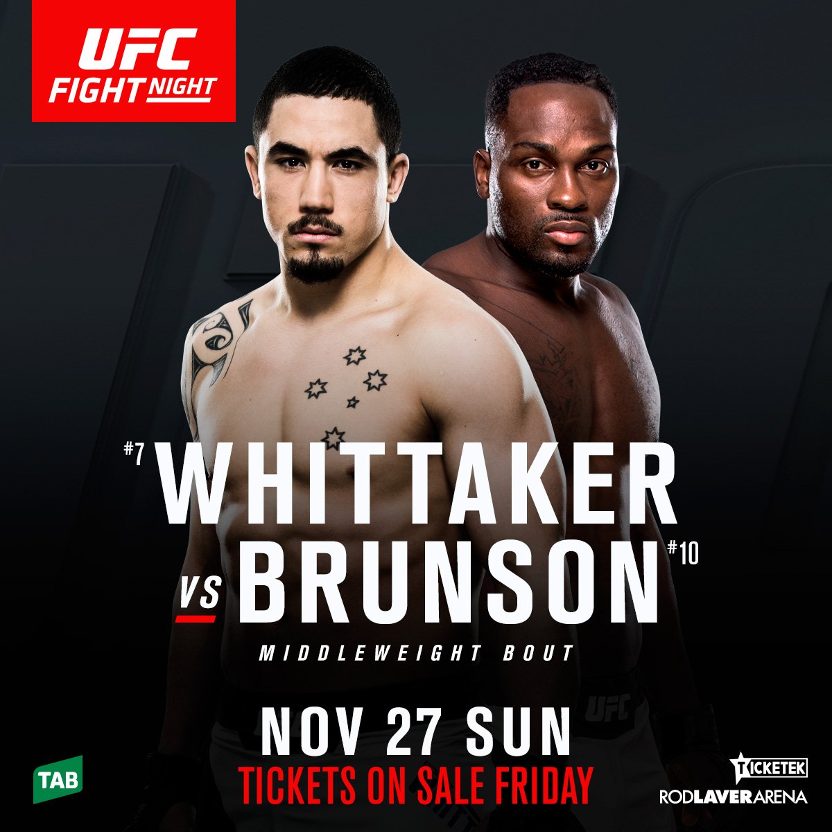 Derek Brunson fell to Robert Whittaker in the first-round on Saturdayd night. Photo courtesy- UFC