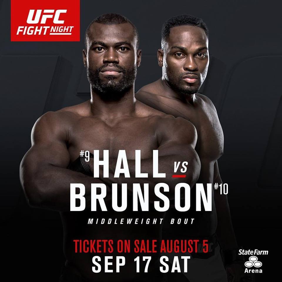 Derek Brunson faces Uriah Hall in the co-main event as part of UFC Fight Night 94. Photo courtesy- UFC
