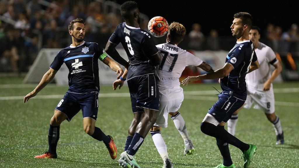 Wilmington Hammerheads FC played to a 1-1 draw at Harrisburg City. Photo courtesy- Wilmington Hammerheads FC