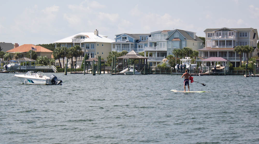 People enjoying activities in Banks Channel in Wrightsville Beach on Friday afternoon. Photo by Hannah Leyva.