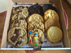 A dozen of Insomnia Cookies' signature goods. Photo by Hannah Leyva.
