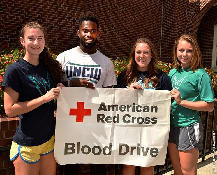 UNCW student-athletes will hold a blood drive on campus Thursday. Photo courtesy- UNCW Athletics 