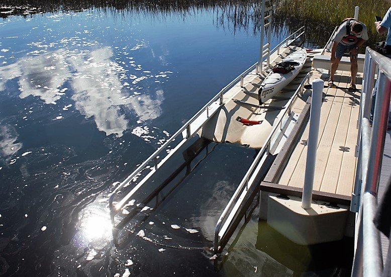 New kayak launch at William S. Smith Park in Brunswick County. (Photo by Hannah Leyva.)