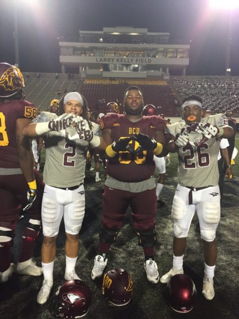 From left-to-right: Jacen Murphy, Marcel Anderson, Ramone Simpson. 