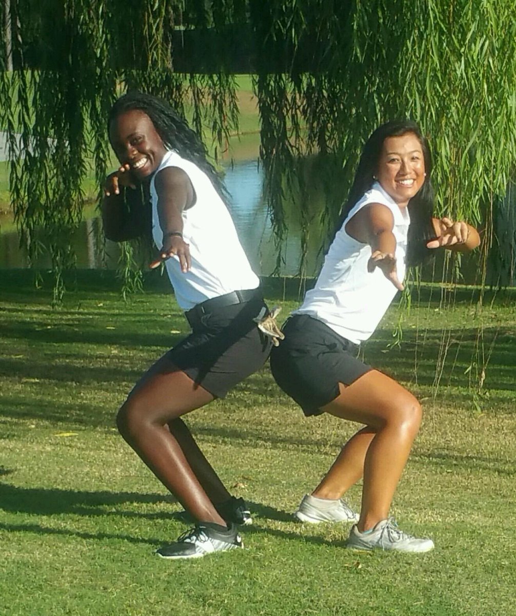 Jayla Rogers, left, and Caroline Cahill. Photo courtesy- Laney golf