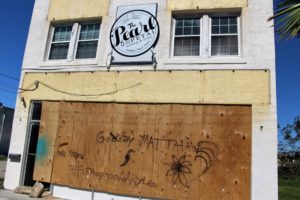 The Pearl and the Petal in Carolina Beach the day after Hurricane Matthew hit. (Photo by Michael Kane.)