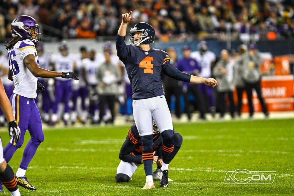 Connor Barth was 2-for-2 on attempts during Monday's contest. Photo courtesy- www.ChicagoBears.com