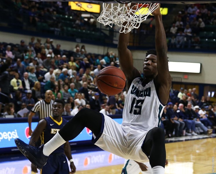 Devontae Cacok paced UNCW on Sunday in a win over East Tennesee State. Photo courtesy- UNCW Sports