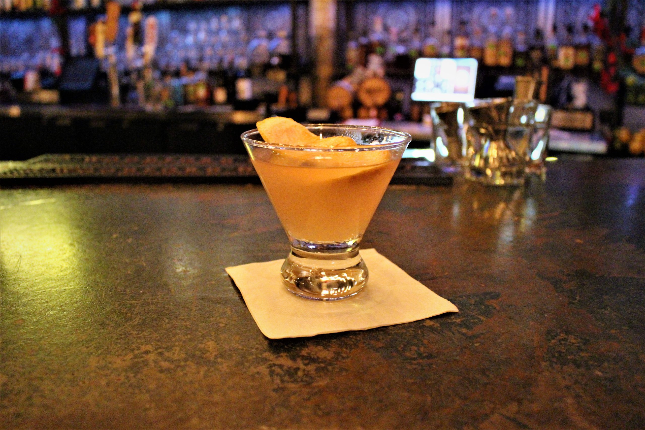 Blind Elephant Mixologist Nate Fabian suggests the "Sauvwafair" for a New Year's cocktail. (Photo by Christina Haley.)