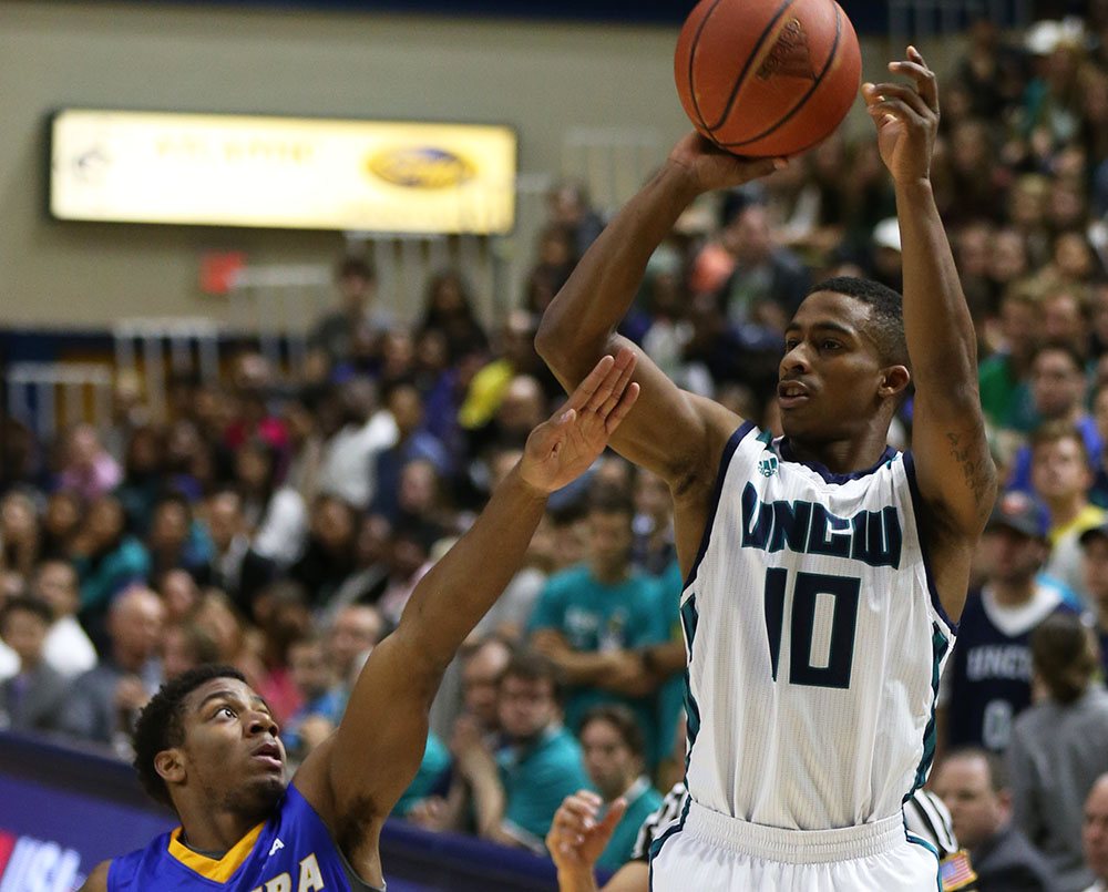 Denzel Ingram has guided UNCW at the point all season. Photo courtesy- UNCW sports 