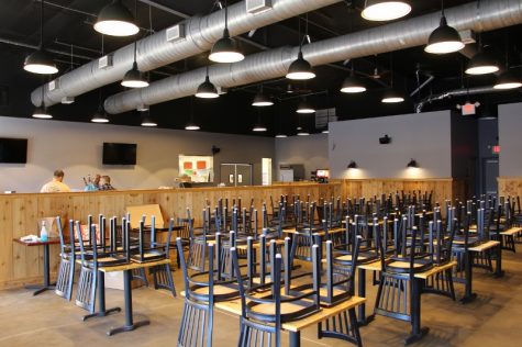 The dining room at Wrightsville Beach Brewery.