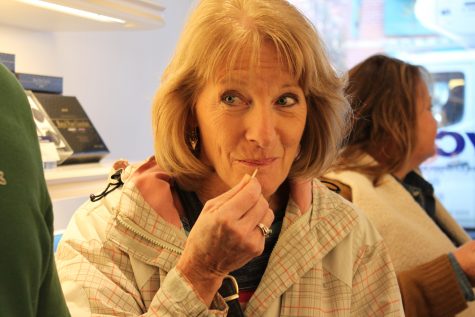 Carter's mother enjoys some chocolate. (Photos courtesy Allison Carter)