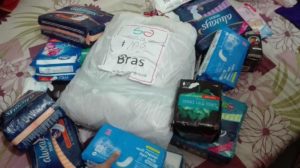 Donations to Support the Girls. (Photo courtesy Support the Girls Facebook page)