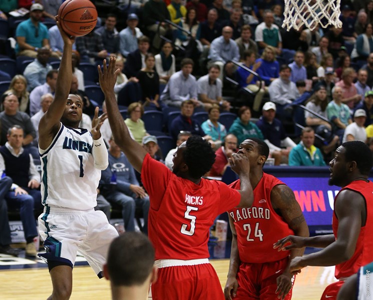 Chris Flemmings helped UNCW to a 20-point lead at the break. Photo courtesy- UNCW sports