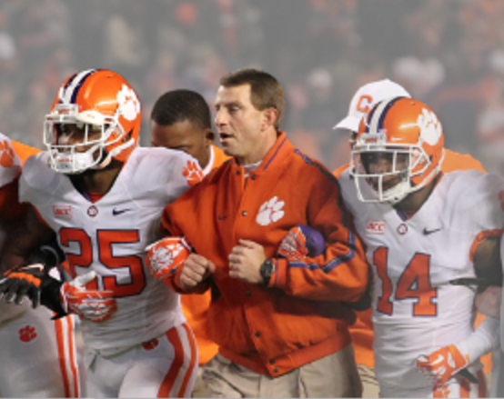 Dabo Swinney will be the featured speaker at this years Southeast NC FCA fundraiser. Photo courtesy- Fellowship of Christian Athletes. 