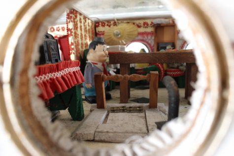 The detailed interior of one of Mary Paulsen's botte houses.