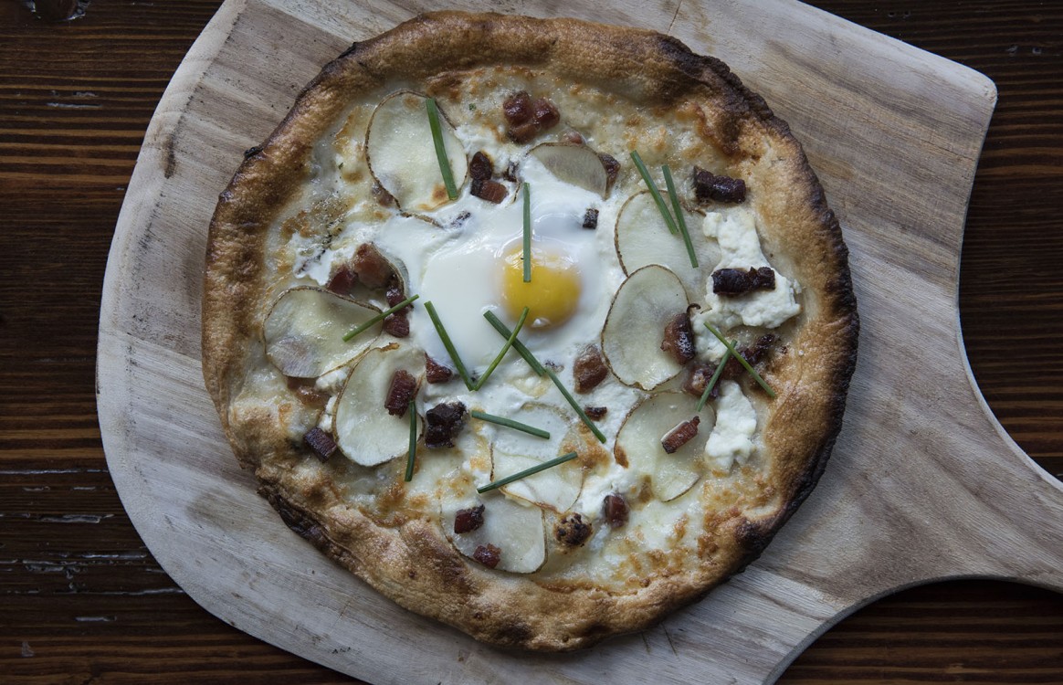 One of the many wood fired pizzas at Mondo in New Orleans. (Photo courtesy Rush Jagoe)