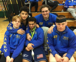 Laney High School's 5 Regional finalists. Cael Willis, Kevin Saravia, Dallas Thompson, Alex Willis, and Austin Harrison. (Courtesy of Dan Willis)