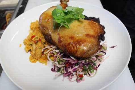 Cahoon's take on 'arroz con poyo,' is a staple of Savorez's evening menu. (Photo Benjamin Schachtman)