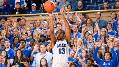 Matt Jones is finishing up his senior year under Coach K. Photo courtesy- Duke Athletics. 