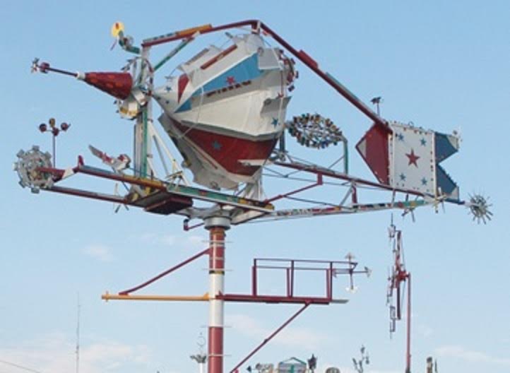 The Time Machine Whirligig featured at Vollis Simpson Whirligig Park in Wilson, N.C. Photo courtesy Don Davis