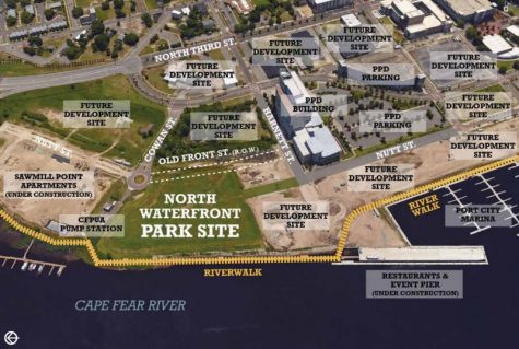 Location of the proposed park, at the north end of downtown Wilmington. (Courtesy City of Wilmington)