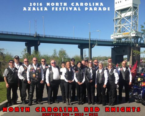 The North Carolina Red Knights --- Chapter 6, based in Wilmington, is returning to the Azalea Festival Parade in 2017 and is seeking public support for its 'burn closet,' which assists the victims of house fires. (Photos courtesy of Red Knights No. 6)