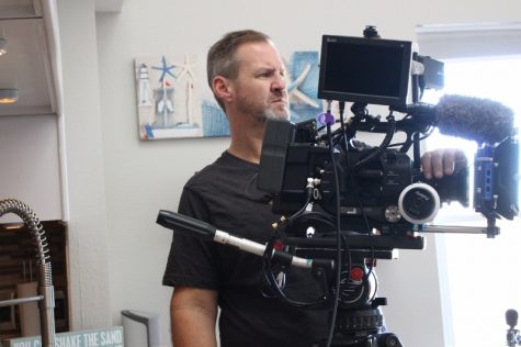 Chris Varner, Scaparo's director of photography, is a 25-year veteran who worked - and provided camera equipment - for free. (Photo Benjamin Schachtman)