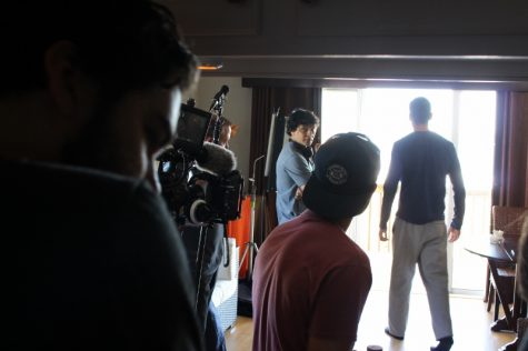 Taking the Wilmington film industry into his own hands: director Chic Scaparo on the set of "Beatrice," a independent short film made by Wilmington filmmakers. (Photo Benjamin Schachtman)