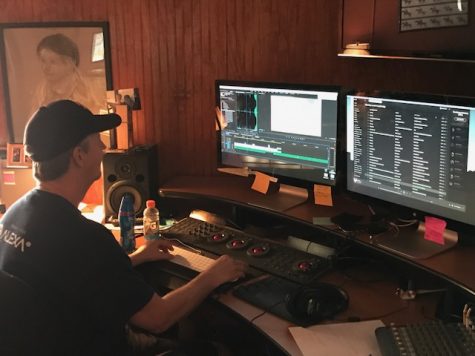 Brad Walker at work, editing footage for a commercial Lighthouse Films shot for Bespoke Coffee & Dry Goods in downtown Wilmington. (Photo Benjamin Schachtman)