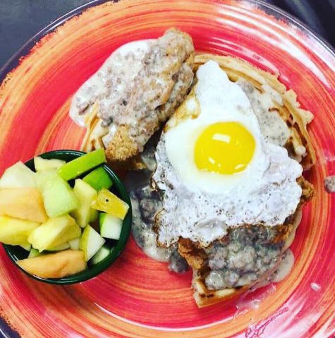 Chef Ed Grittner's Famous Chicken and Waffle Supreme. Photo courtesy- Johnny Luke's KitchenBar. 