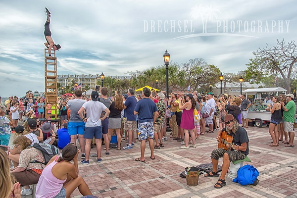 The festivities at Mallory Square. 
