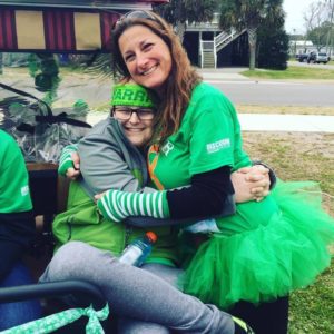 Skylar Martin, left, and his mom, Jennifer Joye Phillips during the Steve Haydu Lo Tide Run on St. Patrick's Day. Photos courtesy- Jennifer Joye Phillips. 